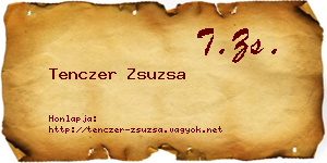 Tenczer Zsuzsa névjegykártya